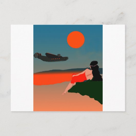 Air Travel Polynesia Briefkaart (Voorkant)