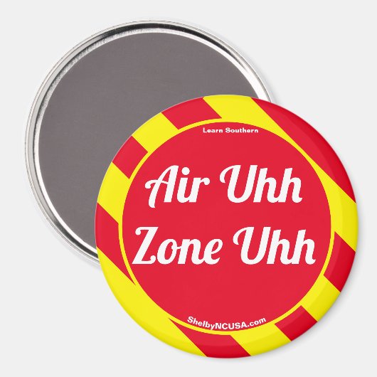 Air Uhh Zone Uhh Red/Yellow Magnet (Voorkant / Achterkant)