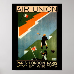 Air Union ~ Paris-London-Paris door Air Union Poster