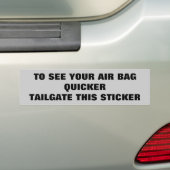 Airbag Quicker? Tailgate deze Sticker (Op auto)