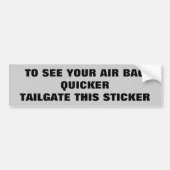 Airbag Quicker? Tailgate deze Sticker (Voorkant)