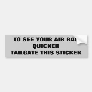 Airbag Quicker? Tailgate deze Sticker