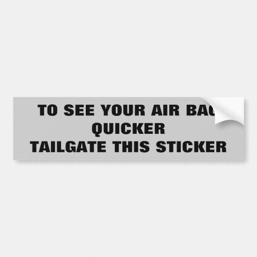 Airbag Quicker? Tailgate deze Sticker (Voorkant)