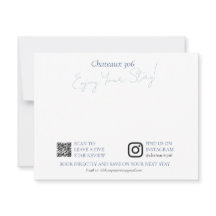 Airbnb and Rental Property Custom Welcome Note