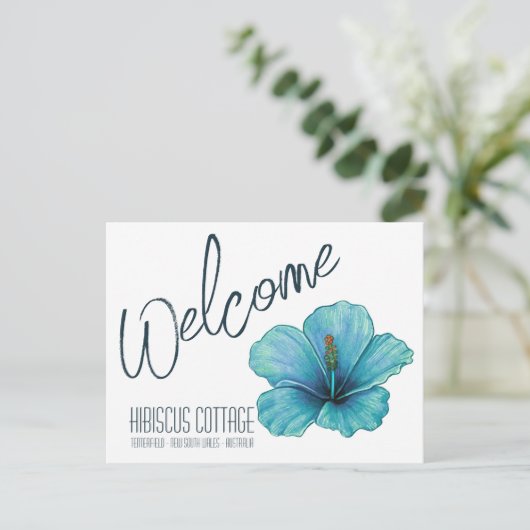 Airbnb Dank u kaart, vakantiewoning welkom Uitnodiging Briefkaart (Staand voorkant)