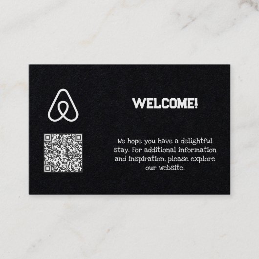 🏠 Airbnb Eigenaar Aangepaste QR Visitekaartje (Voorkant)