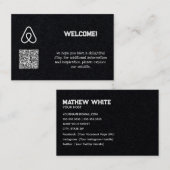 🏠 Airbnb Eigenaar Aangepaste QR Visitekaartje (Voorkant / Achterkant)