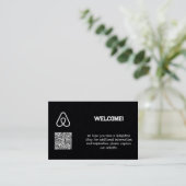 🏠 Airbnb Eigenaar Aangepaste QR Visitekaartje (Staand voorkant)