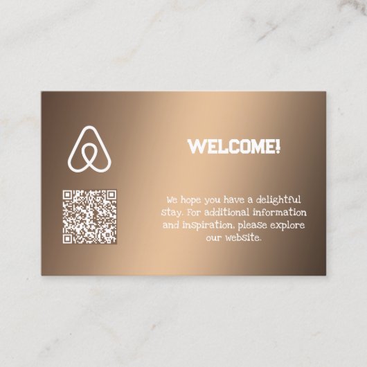 🏠 Airbnb Eigenaar Aangepaste QR Visitekaartje (Voorkant)