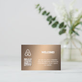 🏠 Airbnb Eigenaar Aangepaste QR Visitekaartje (Staand voorkant)