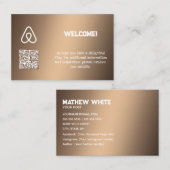 🏠 Airbnb Eigenaar Aangepaste QR Visitekaartje (Voorkant / Achterkant)
