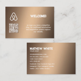 🏠 Airbnb Eigenaar Aangepaste QR Visitekaartje