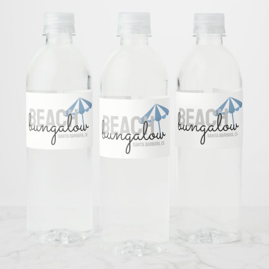 Airbnb Gast Waterfles | Strandhuur Etiket (Flessen)