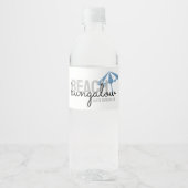 Airbnb Gast Waterfles | Strandhuur Etiket (Voorkant)