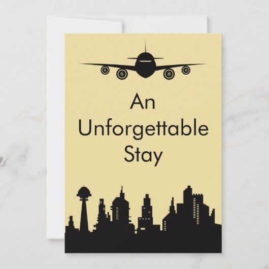 Airbnb Host Custom City Stay Flat Greeting Card Bedankkaart (Voorkant)