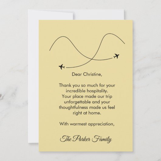 Airbnb Host Custom City Stay Flat Greeting Card Bedankkaart (Achterkant)