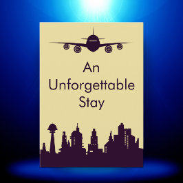 Airbnb Host Custom City Stay Flat Greeting Card Bedankkaart