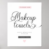 Airbnb Host Essentials - Make-up Handdoek Sign Poster (Voorkant)