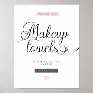 Airbnb Host Essentials - Make-up Handdoek Sign Poster