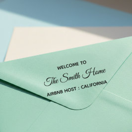 Airbnb Host Verwelkomingsadres Zelfinkende Stempel