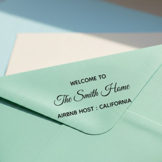 Airbnb Host Verwelkomingsadres Zelfinkende Stempel