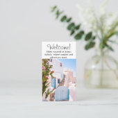 Airbnb Huis verhuur afbeelding en QR code Modern Visitekaartje (Staand voorkant)