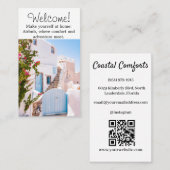 Airbnb Huis verhuur afbeelding en QR code Modern Visitekaartje (Voorkant / Achterkant)