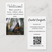 Airbnb Huis verhuur afbeelding en QR code Modern Visitekaartje (Voorkant / Achterkant)