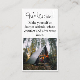Airbnb Huis verhuur afbeelding en QR code Modern Visitekaartje