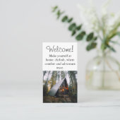 Airbnb Huis verhuur afbeelding en QR code Modern Visitekaartje (Staand voorkant)