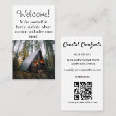 Airbnb Huis verhuur afbeelding en QR code Modern Visitekaartje (Voorkant / Achterkant)