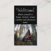 Airbnb Huis verhuur afbeelding QR code Modern Zwar Visitekaartje (Voorkant)