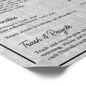 Airbnb Vacation Rental Guest Information Sign Poster (Hoek)