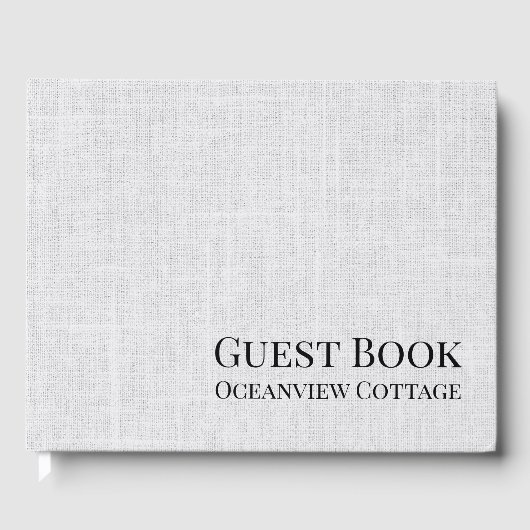 Airbnb Vacation Rental Woven Minimalist Modern Gastenboek (Voorkant)