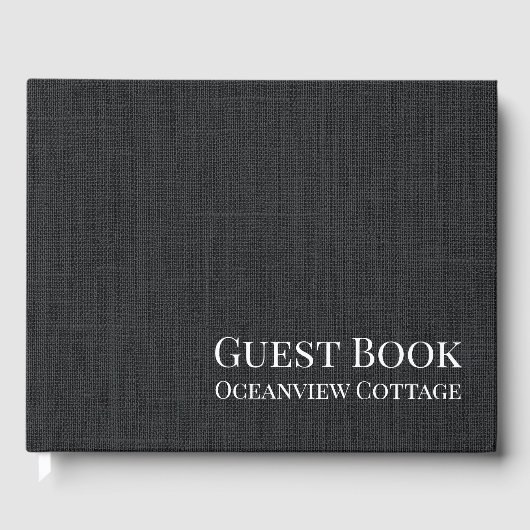 Airbnb Vacation Rental Woven Minimalist Modern Gastenboek (Voorkant)