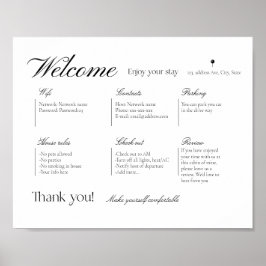 Airbnb Vakantiehuis Huis Welkom Muurteken Poster