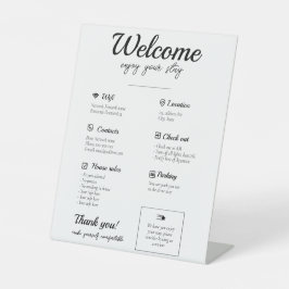 Airbnb Vakantiehuis Huis Welkom Pedestal teken Reclamebord Met Voetstuk