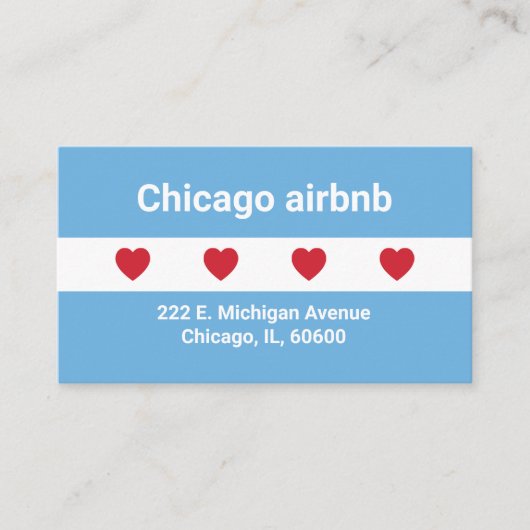 Airbnb | VISITEKAARTJE | Chicago (Voorkant)