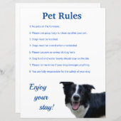Airbnb Vrbo Huisregels voor huisdieren sjabloon Ho (Voorkant / Achterkant)