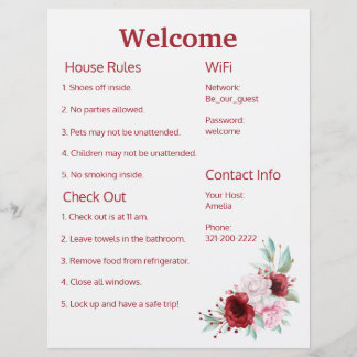 Airbnb Vrbo Welcome Sign Sjabloon Guide