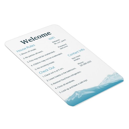 Airbnb Vrbo Welcome Sign Sjabloon Home Magnet Magneet (Rechterzijde)