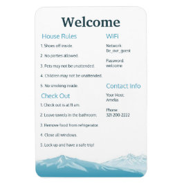 Airbnb Vrbo Welcome Sign Sjabloon Home Magnet Magneet