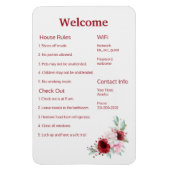 Airbnb Vrbo Welcome Sign Sjabloon Magnet Magneet (Verticaal)