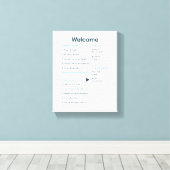 Airbnb Vrbo Welcome Sign Sjabloon Rental Guide Canvas Afdruk (Insitu (Houten vloer))