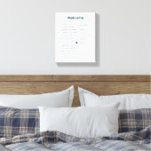 Airbnb Vrbo Welcome Sign Sjabloon Rental Guide Canvas Afdruk (Insitu (Slaapkamer))