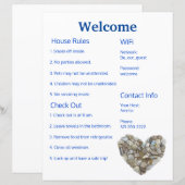 Airbnb Vrbo Welkomstbord Sjabloon Gids Strand (Voorkant / Achterkant)