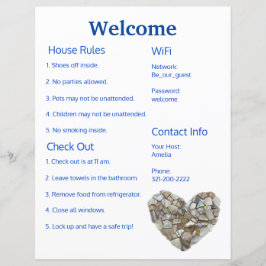 Airbnb Vrbo Welkomstbord Sjabloon Gids Strand