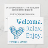 Airbnb Welkom Gift Basket Kaart Gepersonaliseerd (Voorkant / Achterkant)