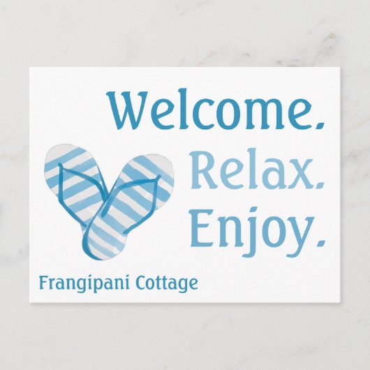 Airbnb Welkom Gift Basket Kaart Gepersonaliseerd (Voorkant)