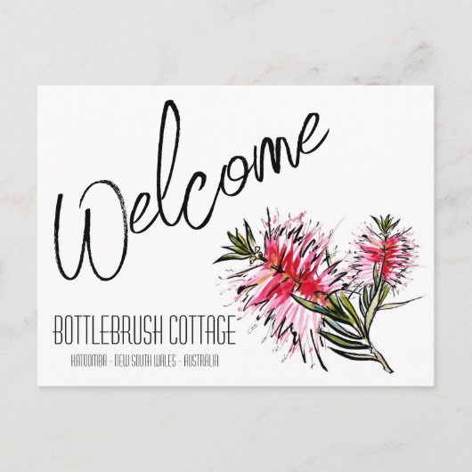 Airbnb Welkom Gift Basket Kaart Gepersonaliseerd (Voorkant)